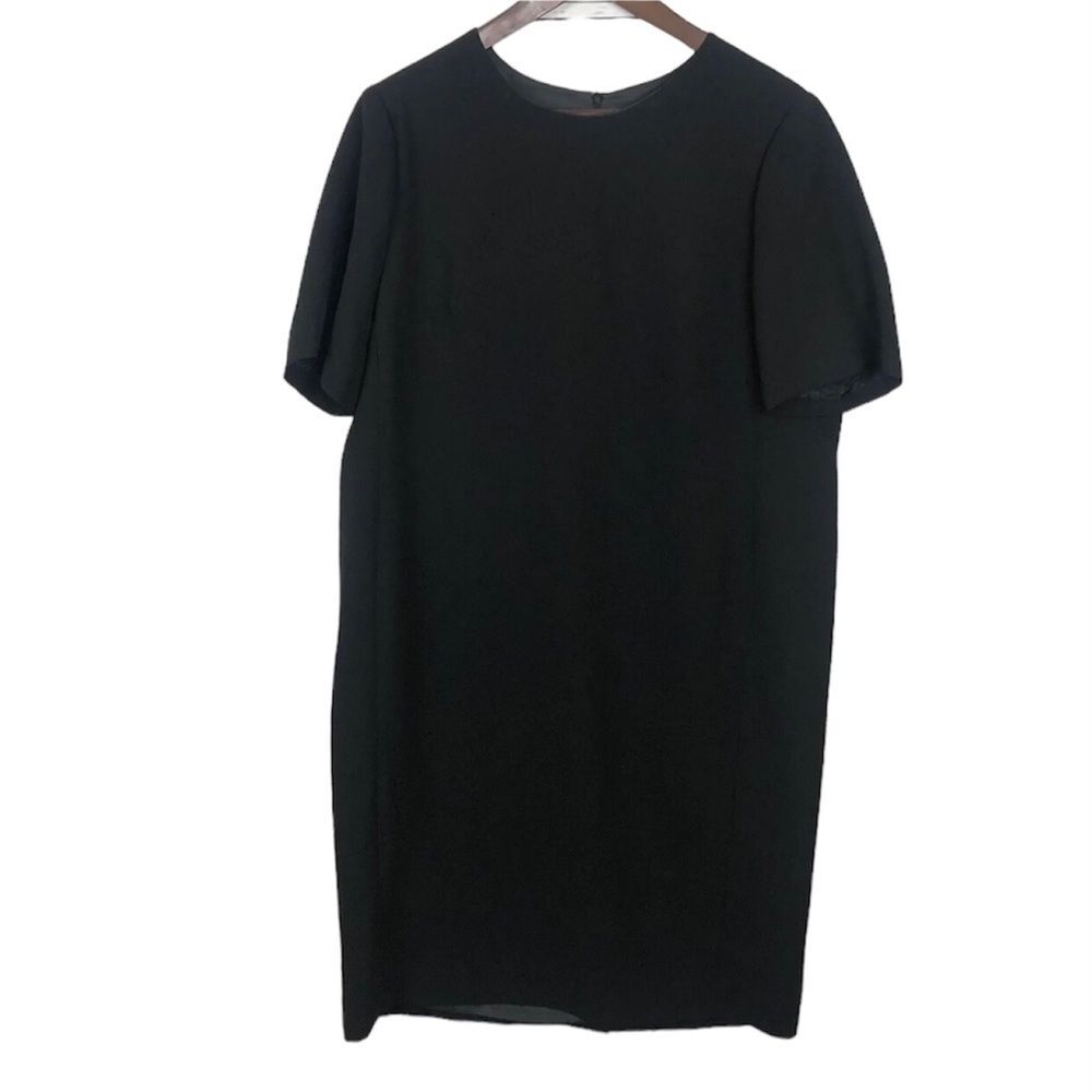 Vintage Diane Roberts Black Short Sleeve Midi Dress Women's Size 18H